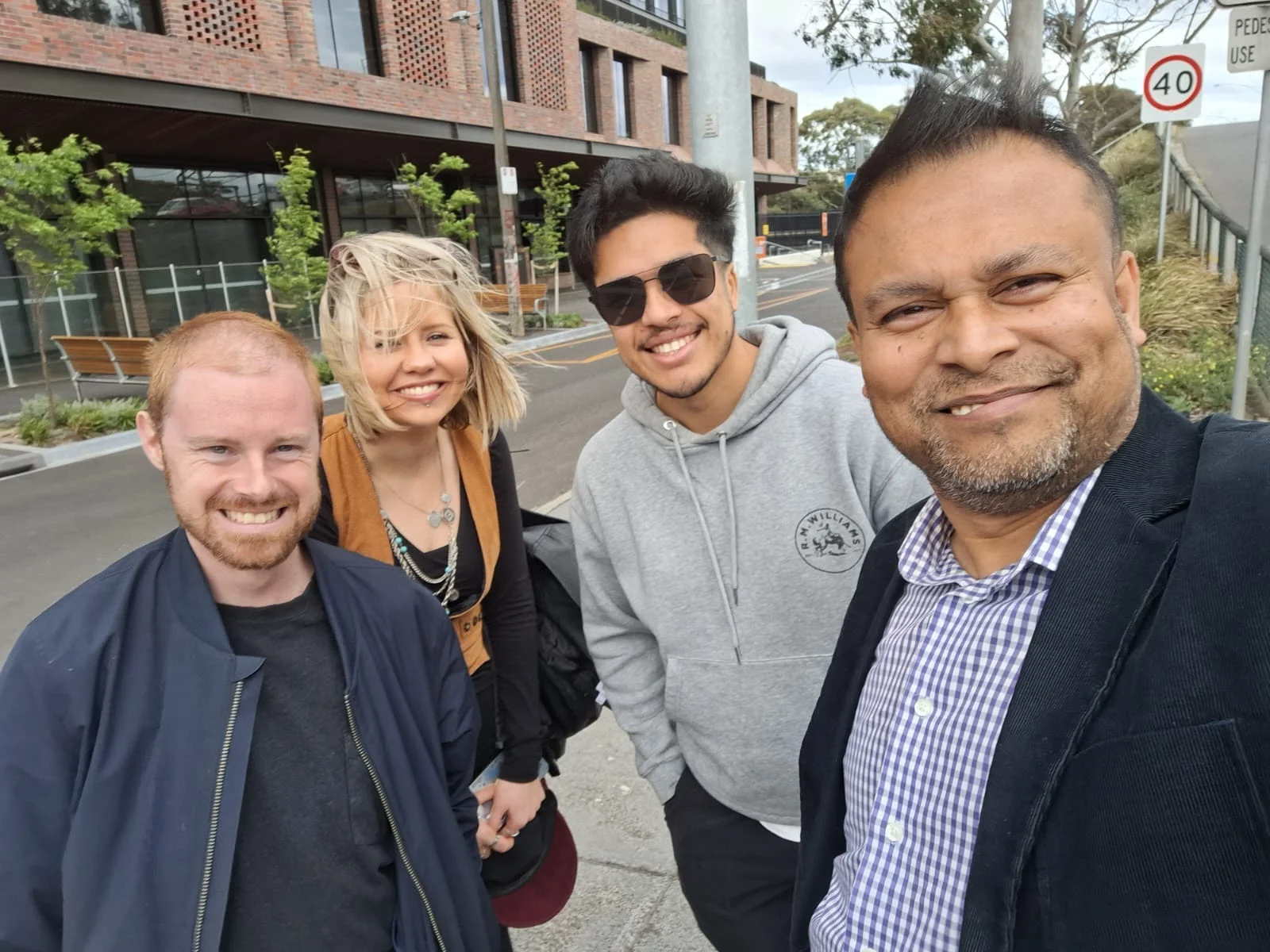 Taskforce Australia team members close to the Burnley head office